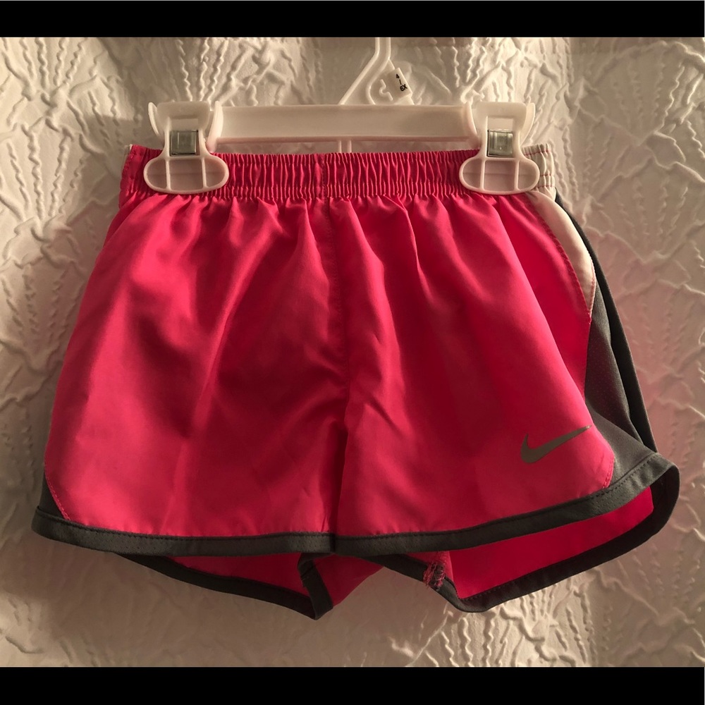 Pink and grey Nike shorts
